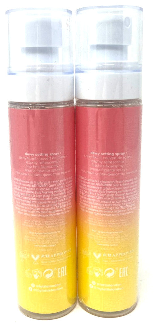 Lottie Stay Dewy AF Setting Spray 2.7 fl oz (Pack of 2) Sealed