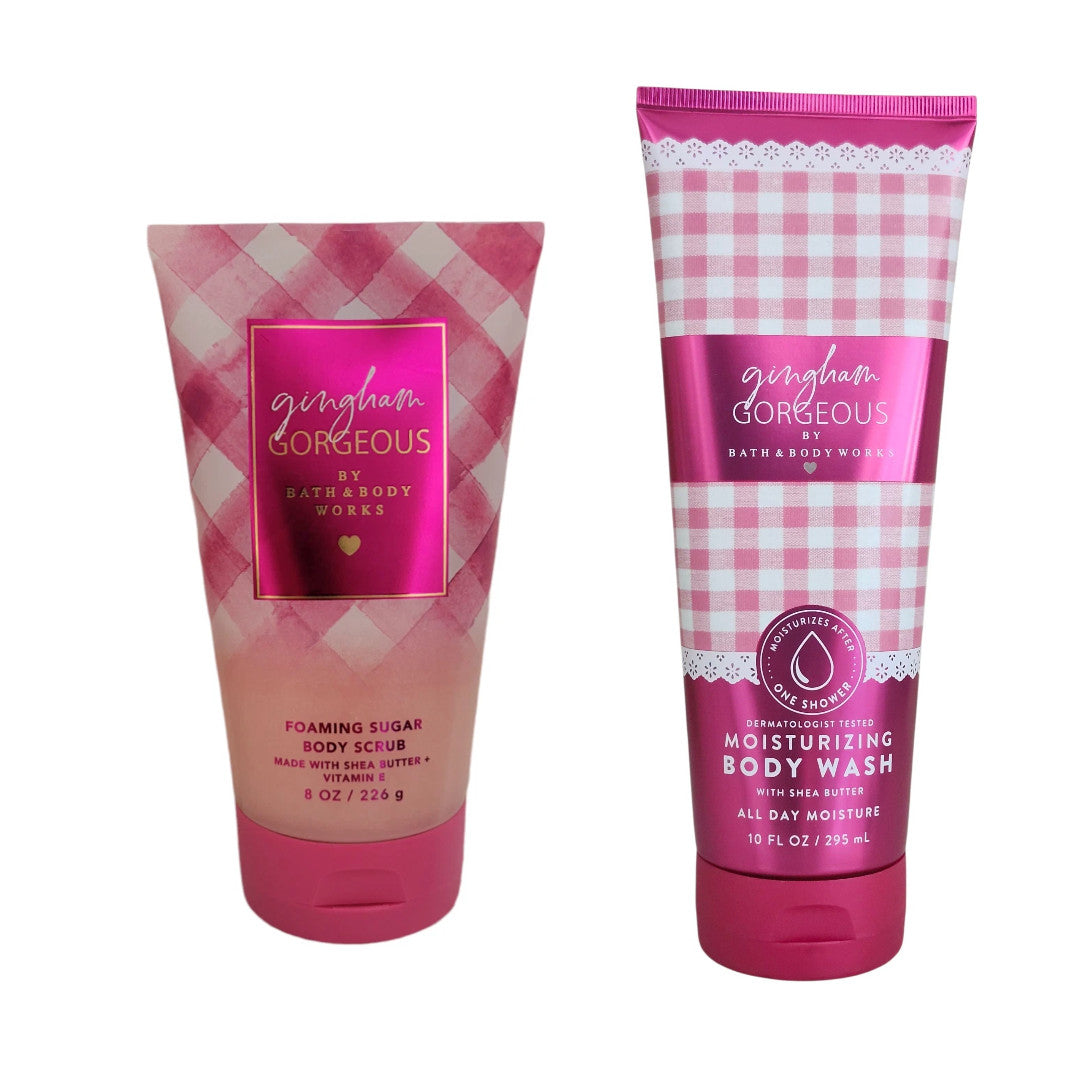 Bath & Body Works Gingham GORGEOUS Foaming Sugar Scrub + Moisturizing