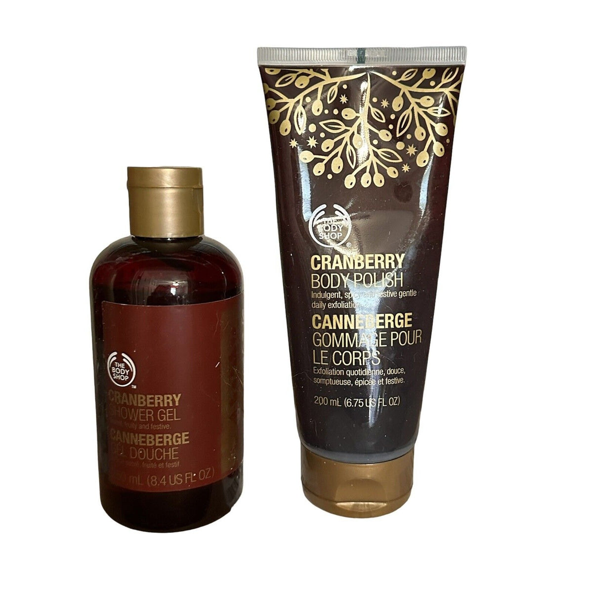 Cranberry Body Polish & Shower Gel - The Body Shop Discontinued Full Size