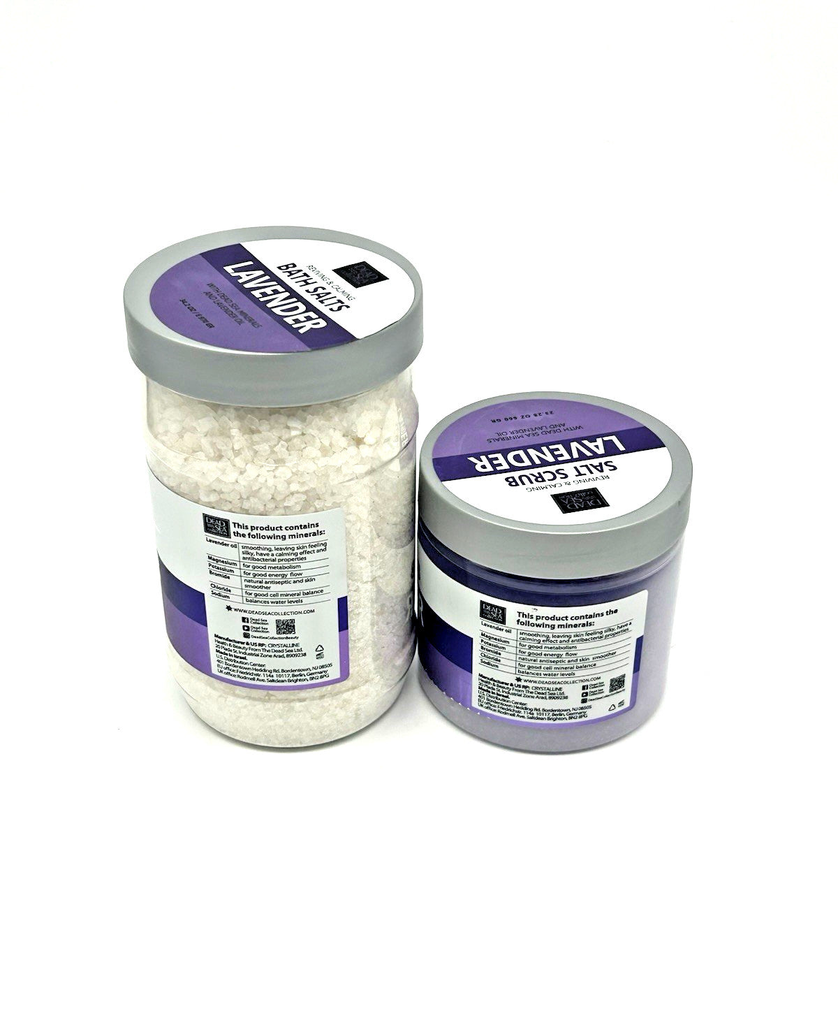 Dead Sea Collection Lavender Bath Salts (34.2 oz) &Mineral Salt Scrub
