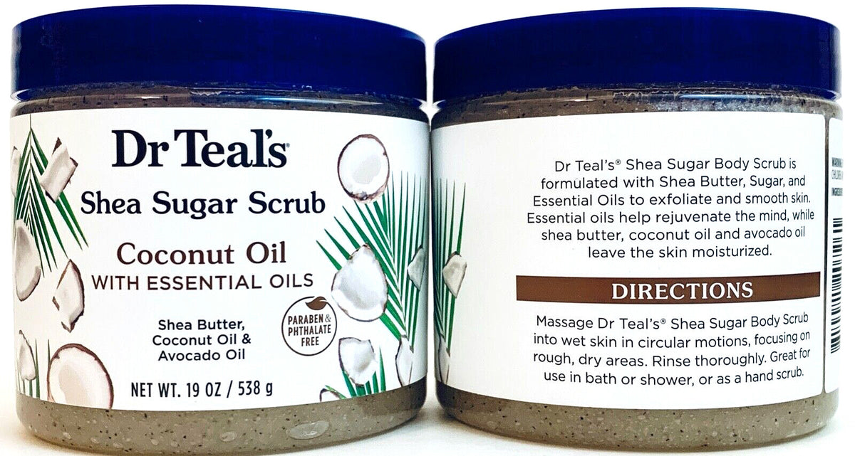 Shea Sugar Body Scrub with Coconut Oil & Essential Oils - 19 Oz, 2 Count