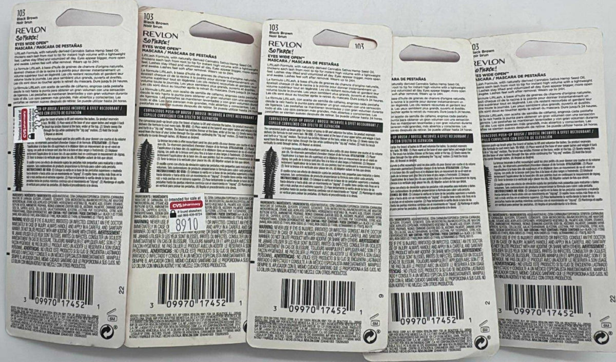 5-Pack High Volume Mascara for Bold Lash Look - Black Brown