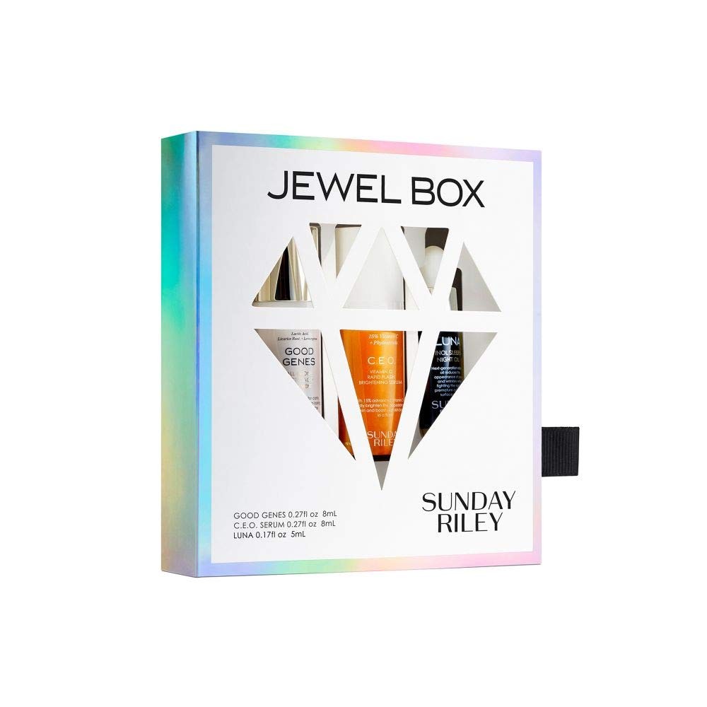 Skin Care Gift Set - Brightening, Exfoliating & Night Oil Trio