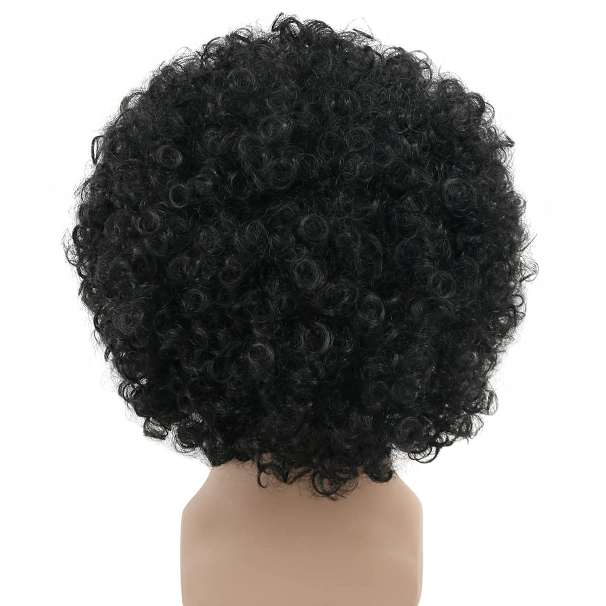 Short Black Curly Fluffy Afro Wig for 70s 80s Disco Costumes