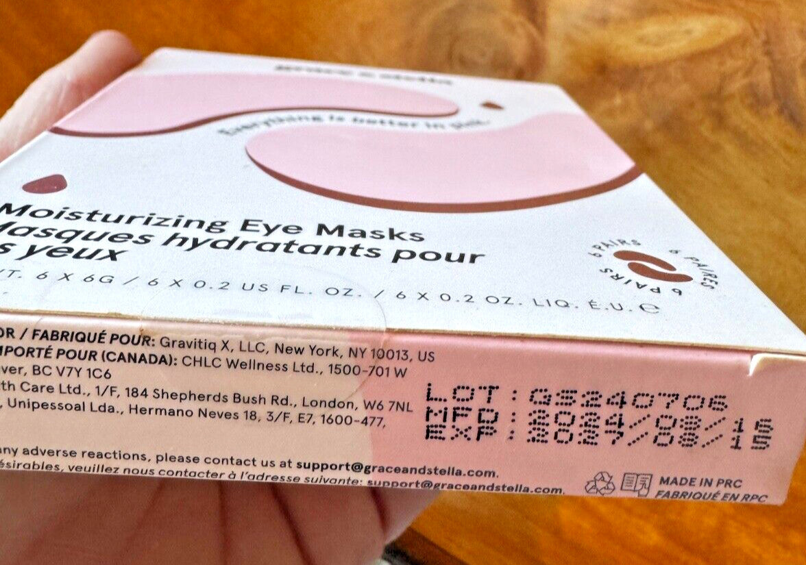 Moisturizing Eye Masks 6 Pairs Sealed Box - Hydrating Under Eye Gel Patches