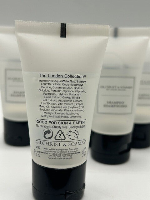 Travel Size Shampoo Set - Gilchrist & Soames London Collection, 5 x 1 Fl Oz Bottles