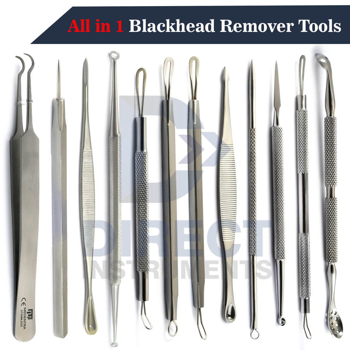All-in-1 Blackhead Remover Kit with Tweezers for Acne & Pore Cleaning