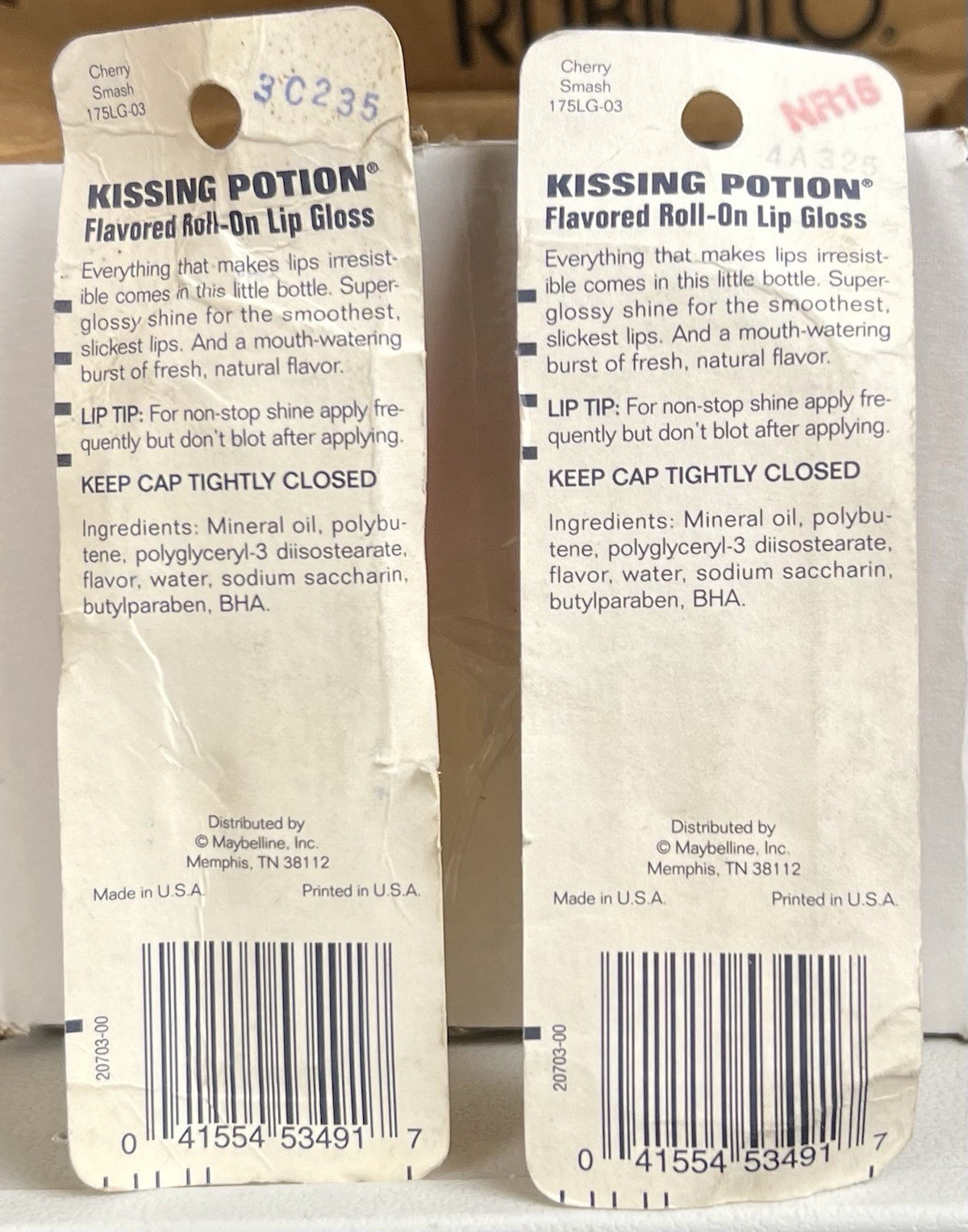 Maybelline Kissing Potion Cherry Smash Lip Gloss - Sealed Vintage 2-Pack