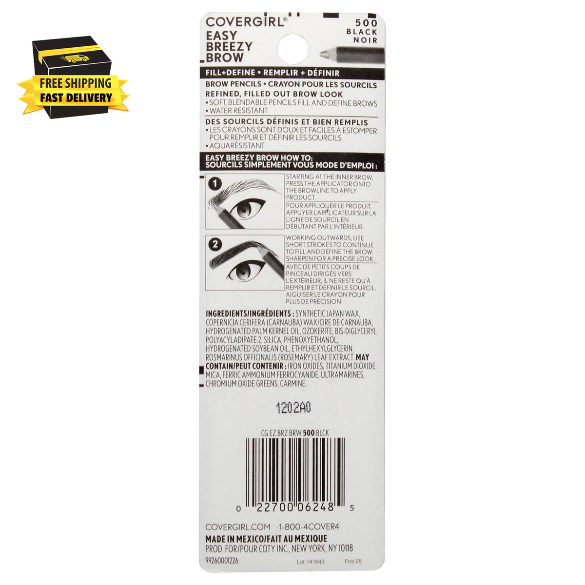 Long-Lasting Brow Pencil Set with Sharpener – Fill & Define Eyebrows