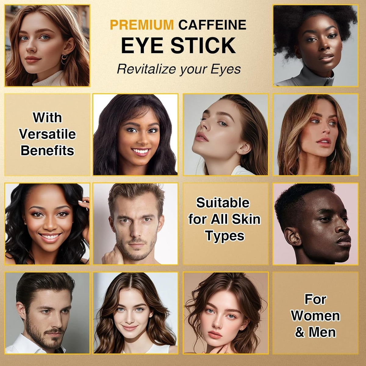 Fast-Absorbing Eye Stick for Puffiness Fine Lines Dark Circles