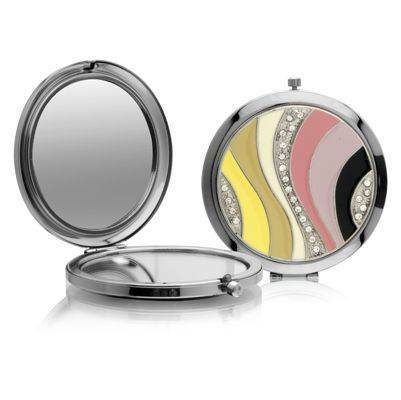 Danielle Vintage Compact Mirror Pink Round Makeup Accessory