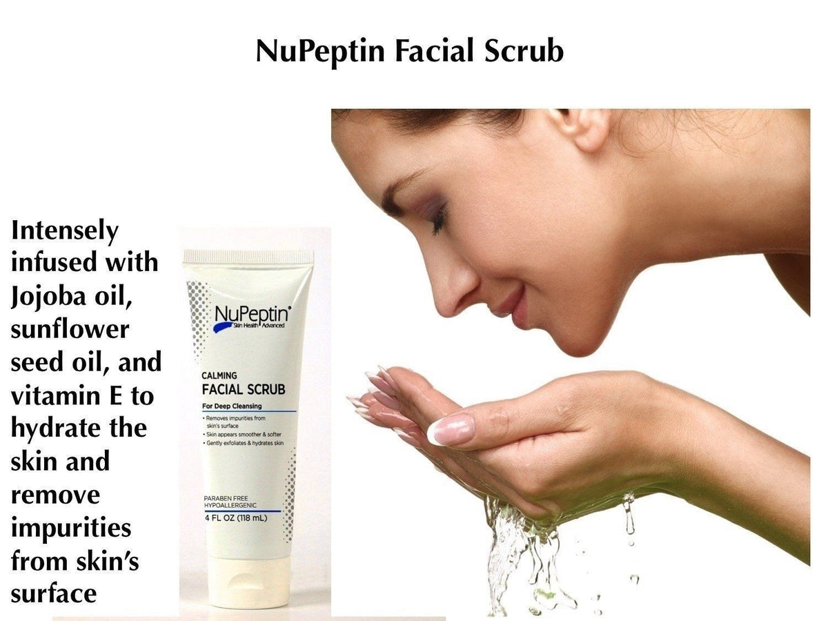 Calming Facial Scrub - Deep Cleanser Exfoliating Face Cream 4oz