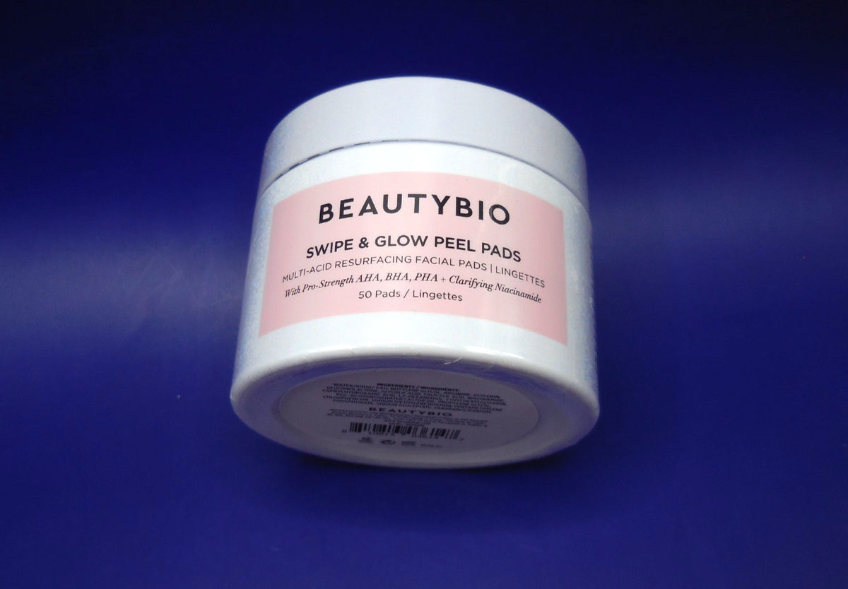 BeautyBio Swipe & Glow Peel Pads - 50 Count Full Size Safety Sealed Tub