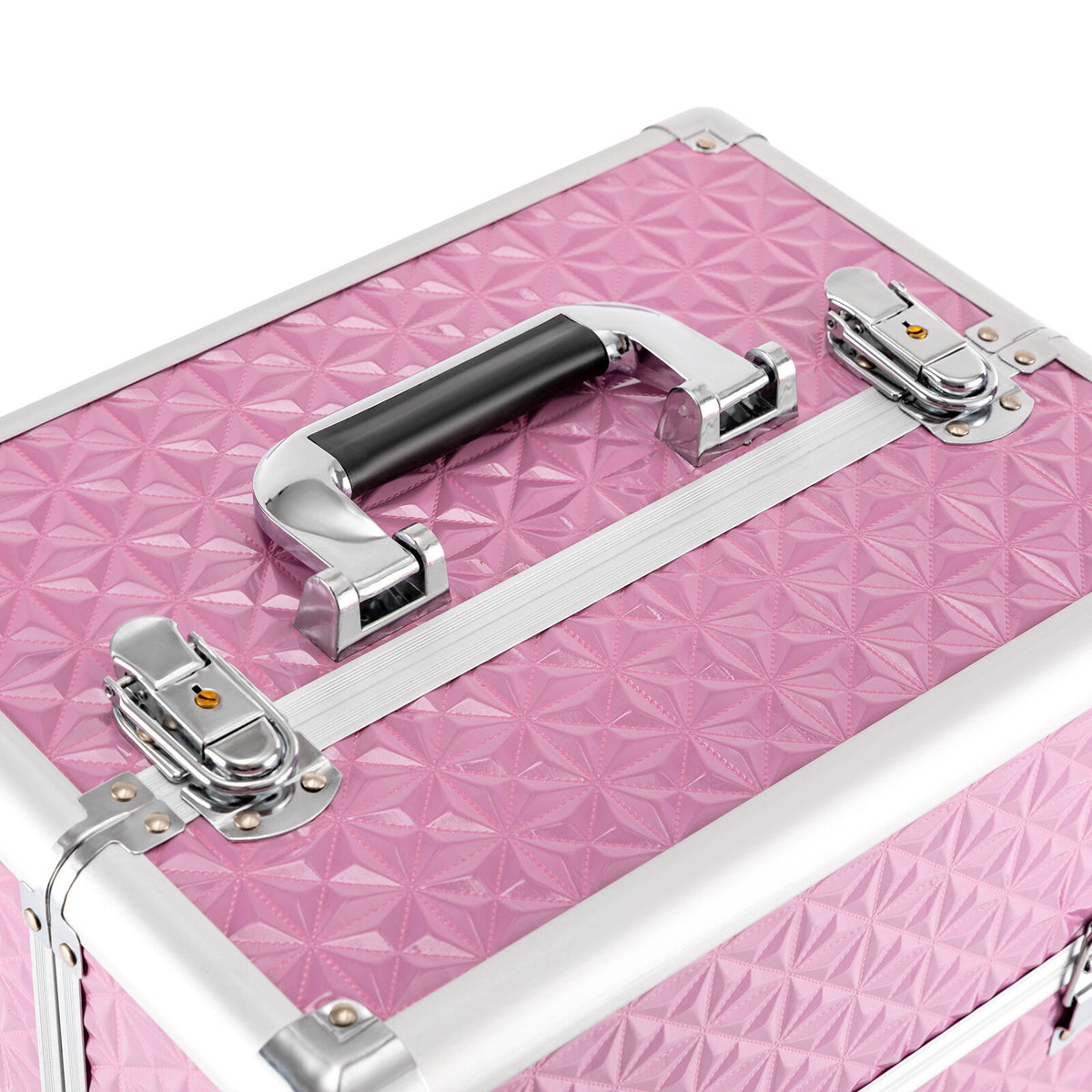 Rolling Makeup Train Case with Large Capacity Cosmetic Organizer Luggage