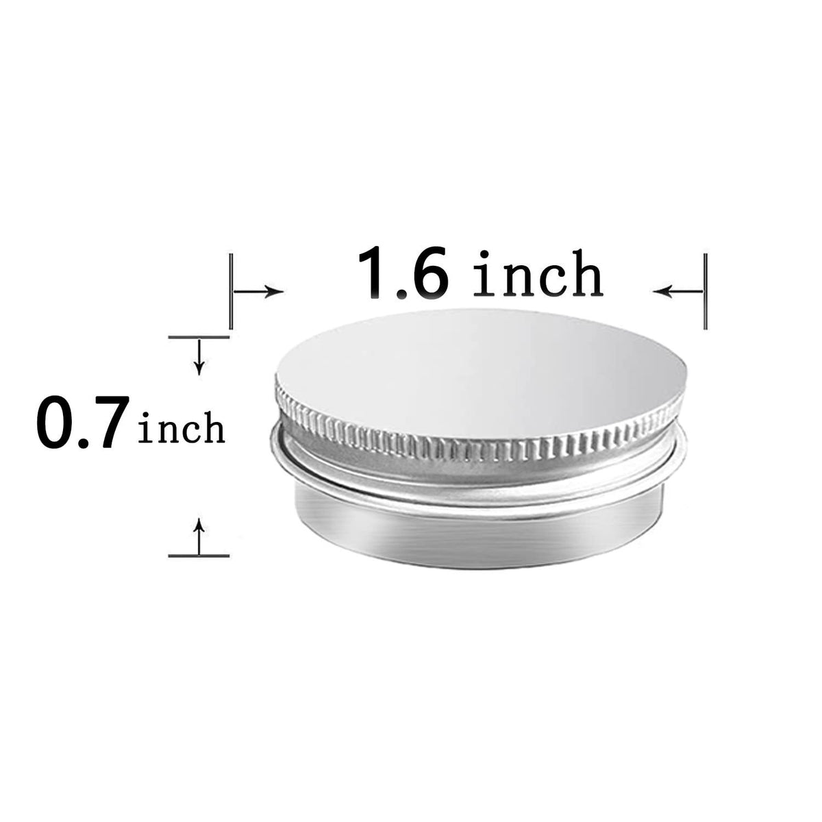 20 Pack Refillable Aluminum Cosmetic Jars with Screw Lids - 0.5 Oz