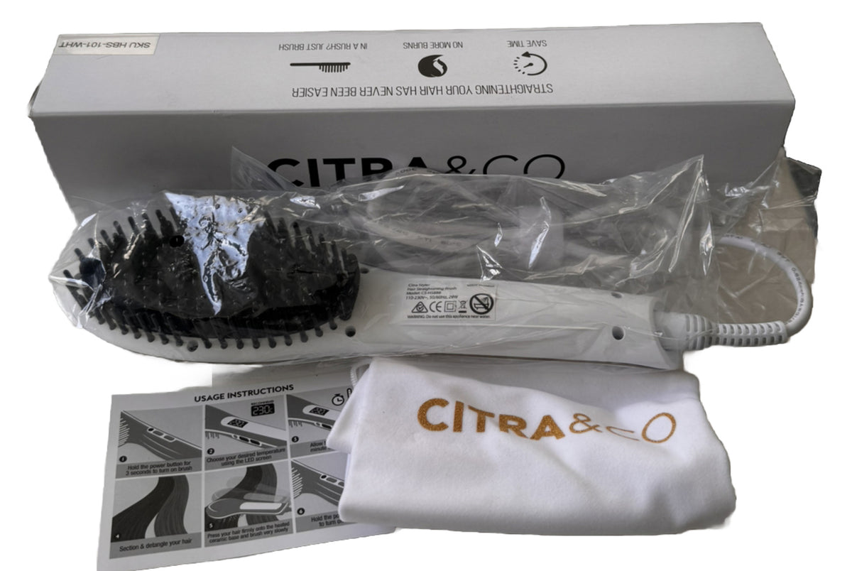 Ceramic Hair Straightening Brush - Citra & Co Hair Styling Tool