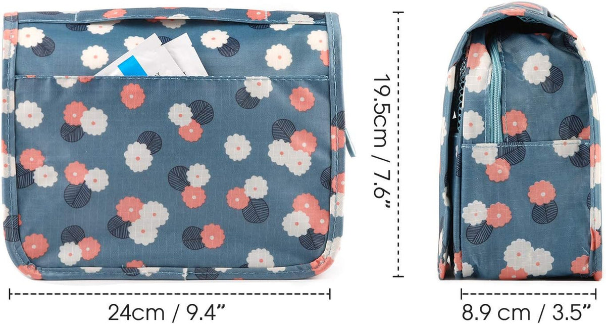 Travel Toiletry Bag for Women - Hanging Waterproof Organizer for Cosmetics & Essentials