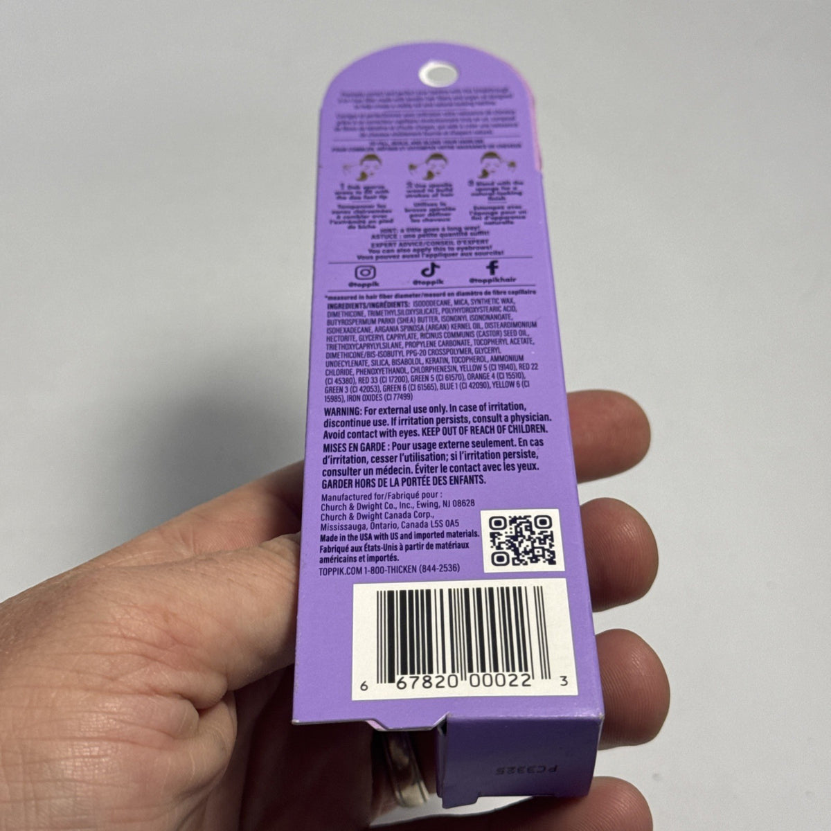 New Toppik Fill Me In Hair Line Filler Black Noir 0.176 oz Sealed