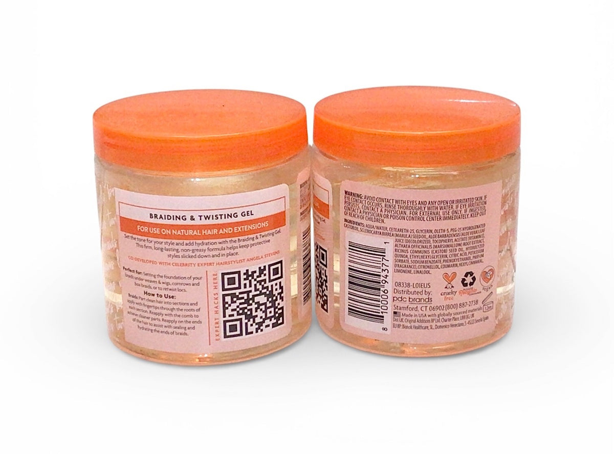 Cantu Protective Styles Braid Twisting Gel 8oz - 2 Pack