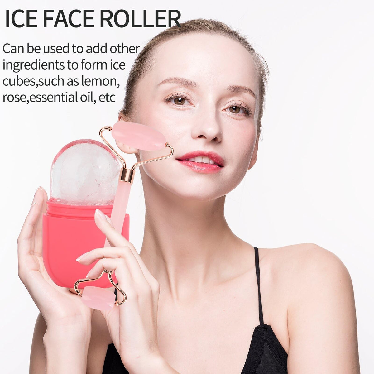 Facial Ice Roller Mold Set - Reusable Silicone Face & Oval Massager