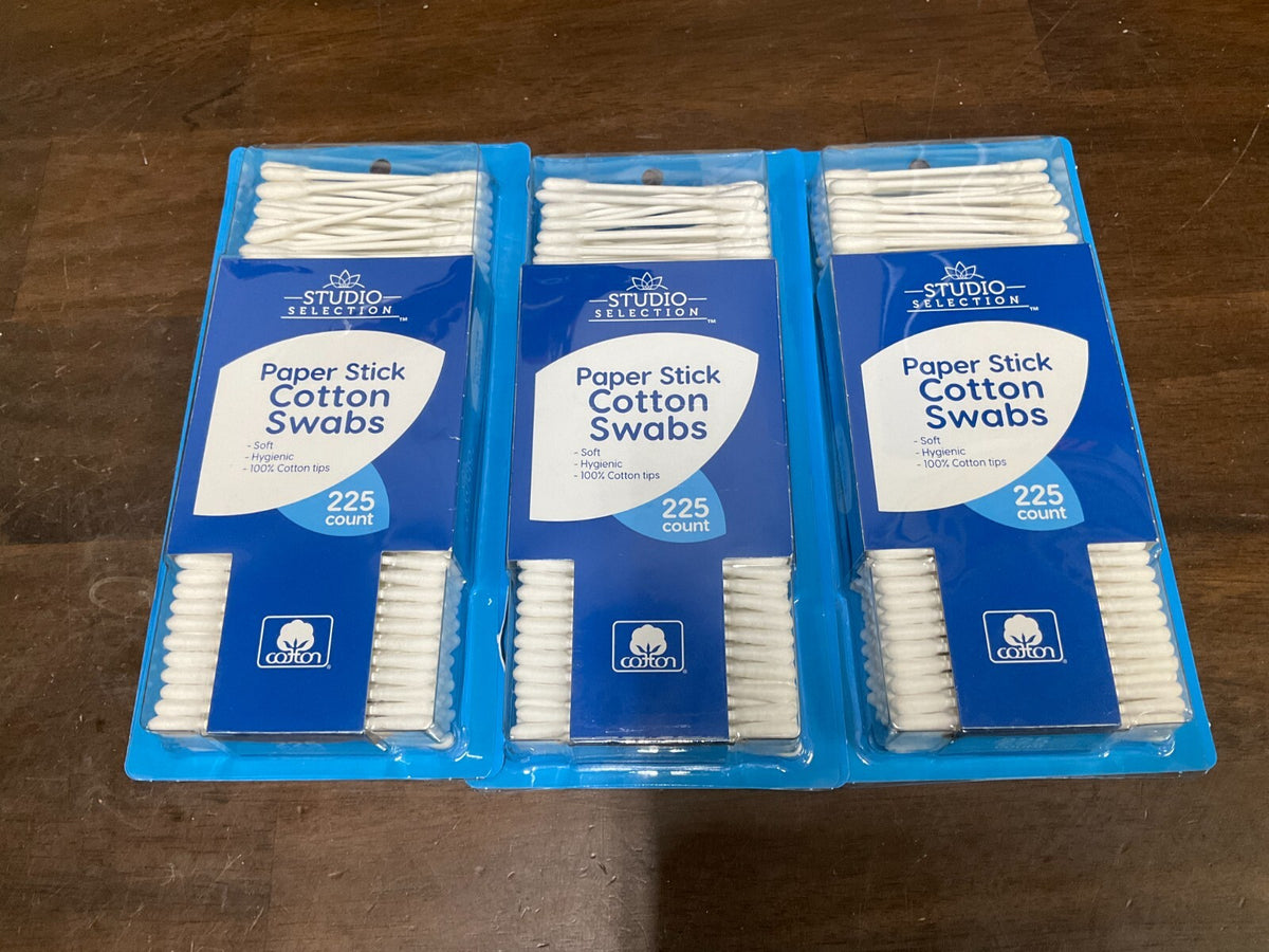 Paper Stick Cotton Ear Swabs - 675 Count, Gentle Ear Cleaning Picks