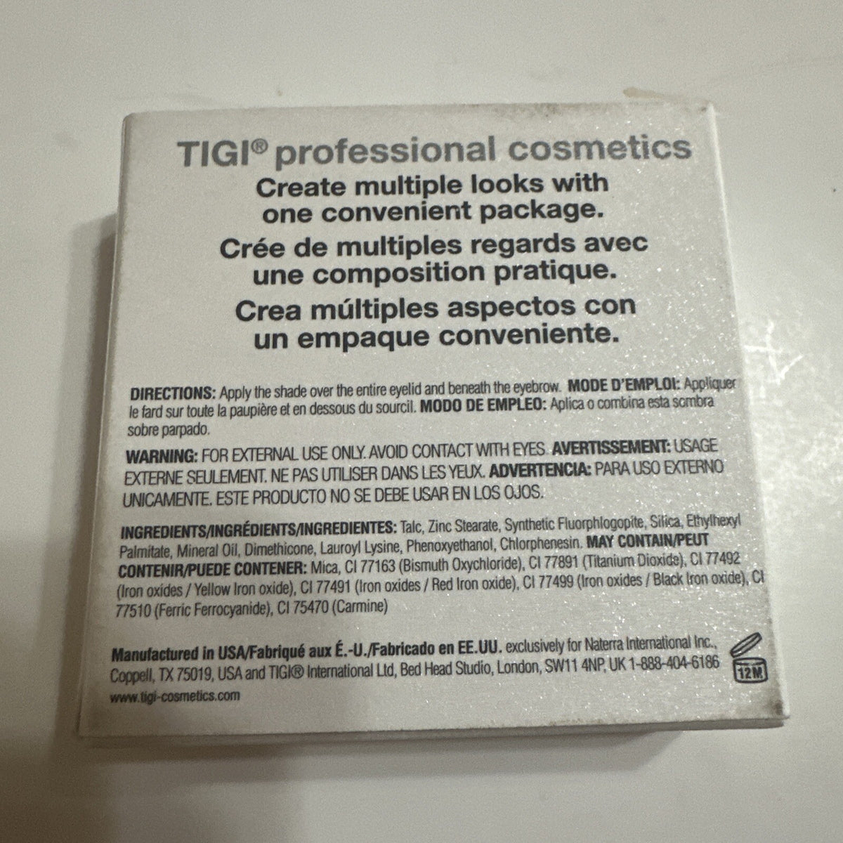 High Density Quad Eyeshadow Palette - Love Affair by TIGI Cosmetics 0.32oz