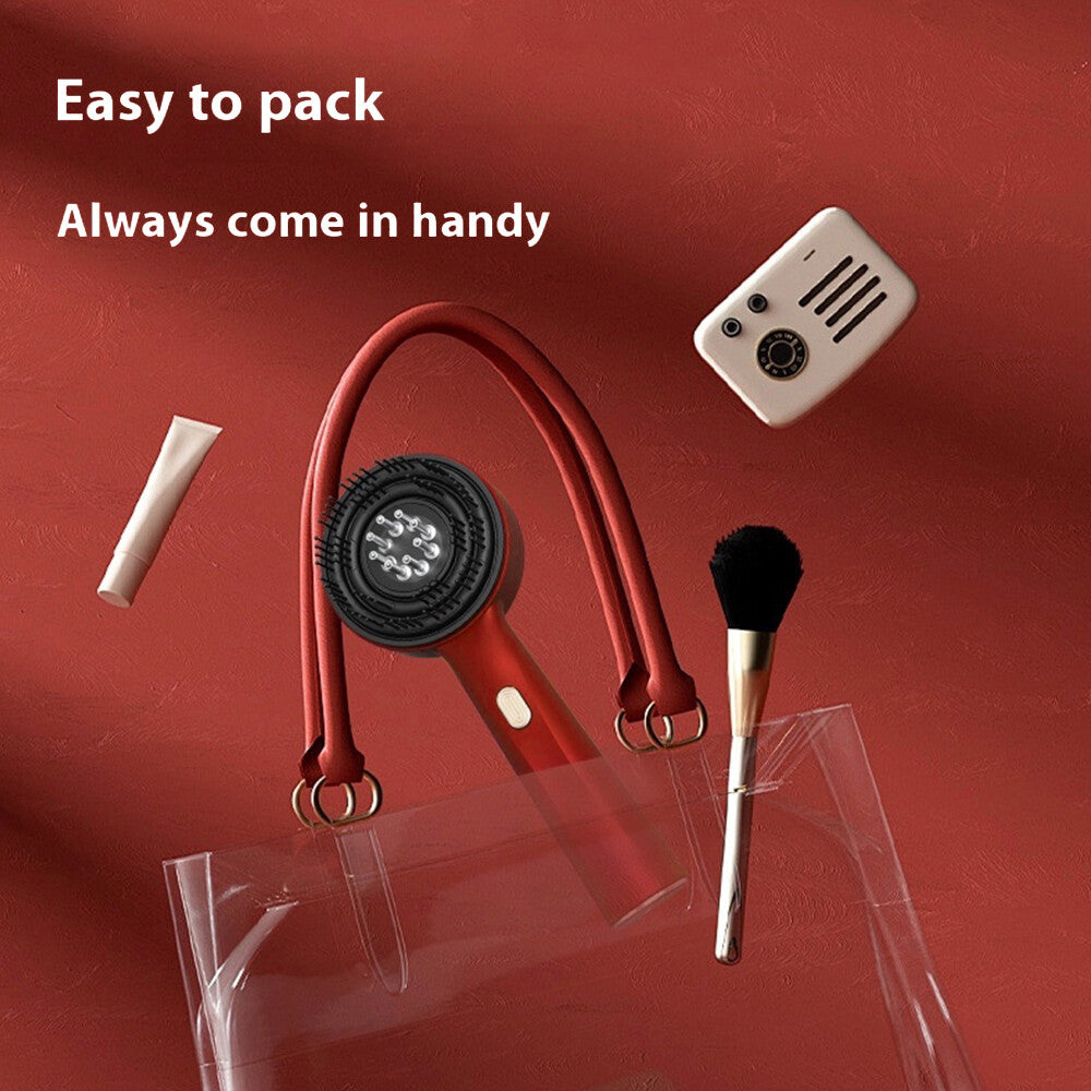 Electric Scalp Massage Comb with Red Light & Liquid Applicator