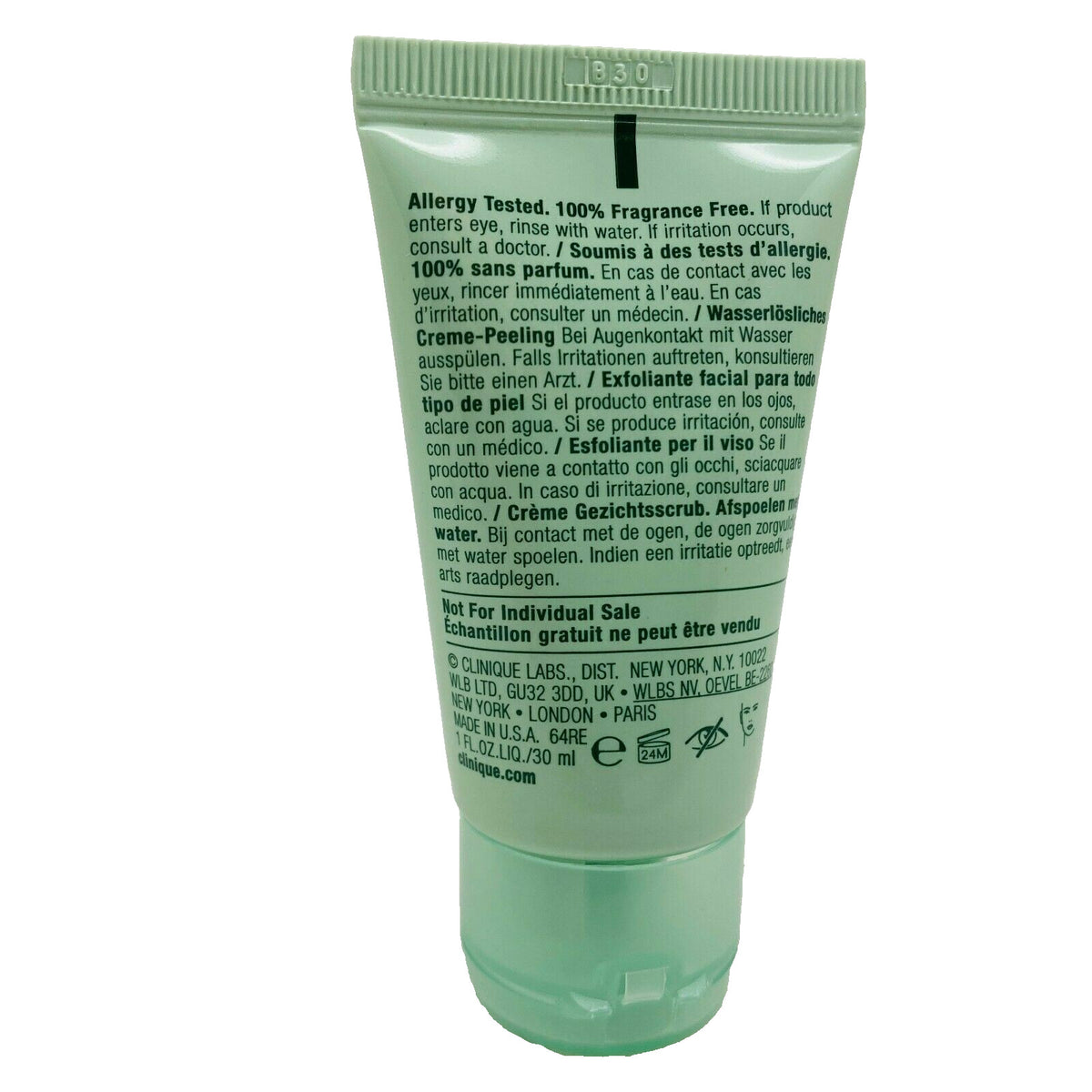 Clinique 7 Day Scrub Cream Rinse-Off Travel Size 1 oz - Gentle Exfoliant
