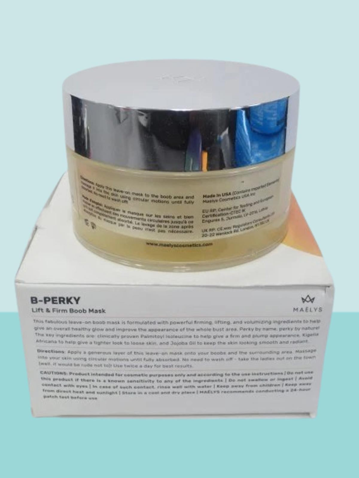 Breast Lift & Firming Mask - Anti-Aging Breast Enhancement 3.38 Oz Boxed Set of 2