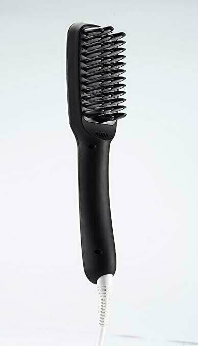 2-in-1 Electric Hair Straightener Brush for Fast & Natural Styling