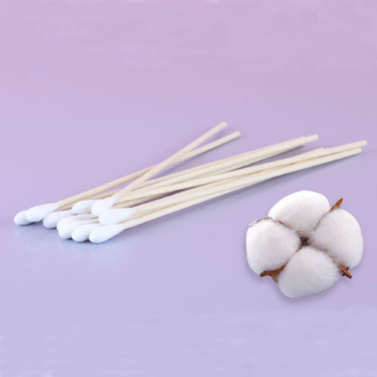 Cotton Swabs 200 Pcs - 6 Inch Long Ear Cleaning Tips for Personal Care