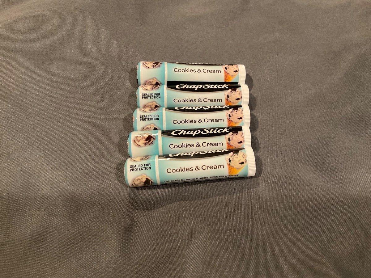 Sealed 5 Pack Chapstick Cookies & Cream Lip Balm .15 Oz - Moisturizing