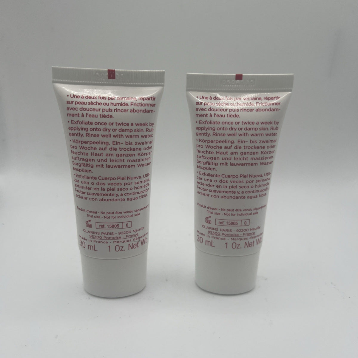 2 SEALED tube lot Clarins Exfoliating Body Scrub For Smooth Skin