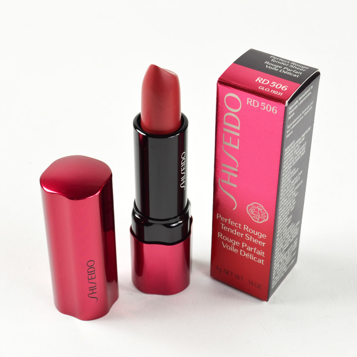 Shiseido Perfect Rouge Tender Sheer Lipstick RD506 Foxy 4g - Full Size