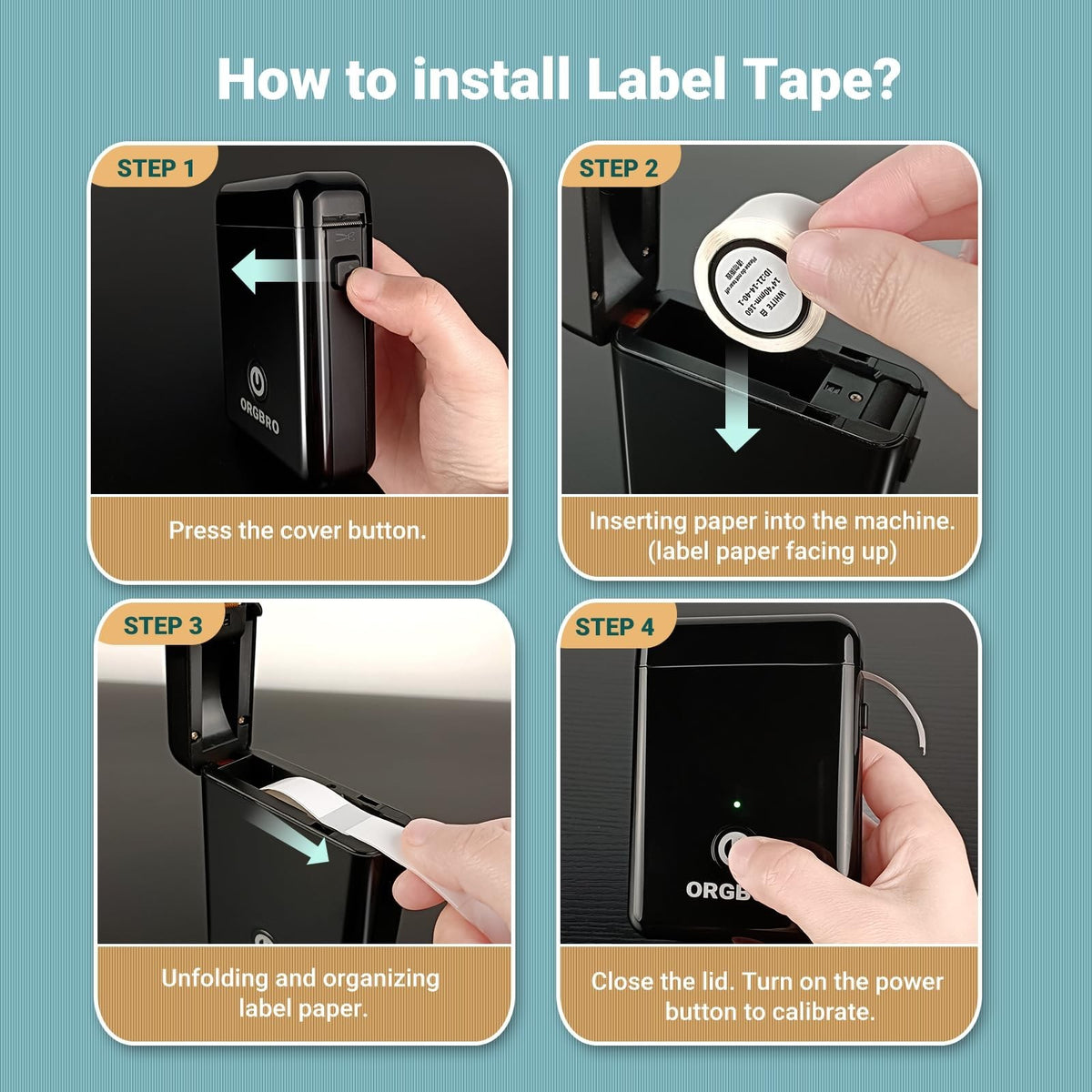 Thermal Label Maker Tape 0.47×1.57 Inch, Eco-Friendly Waterproof Labels - Green, Purple, Blue, 160 Labels/Roll, 3 Rolls