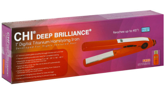 Digital Titanium Flat Iron 1 Inch Hair Straightener Orange