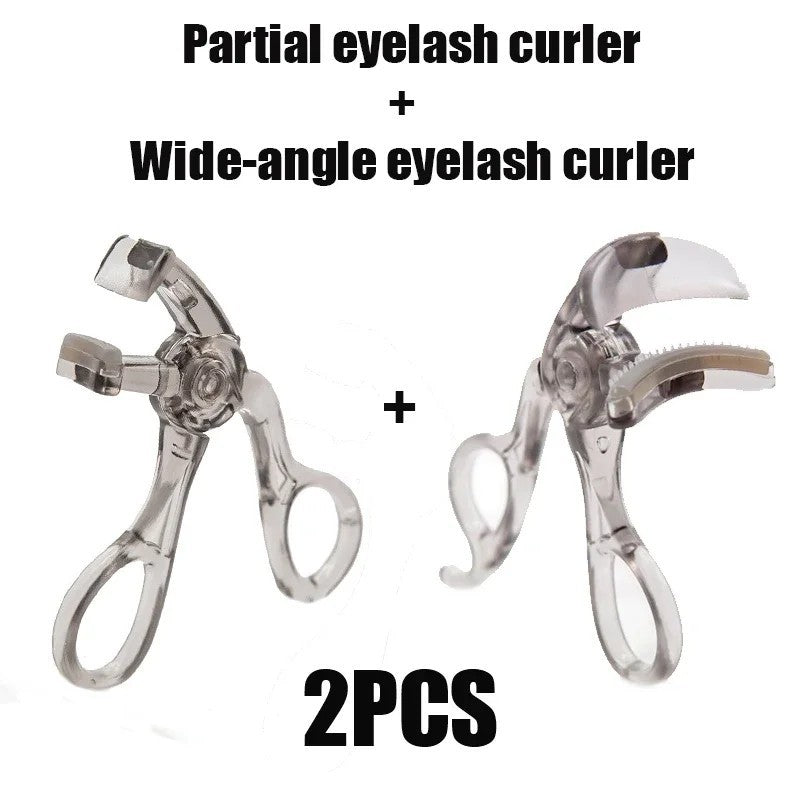 Dual Eyelash Curler with Comb & Partial or Wide Clip Waterproof Portable Tool