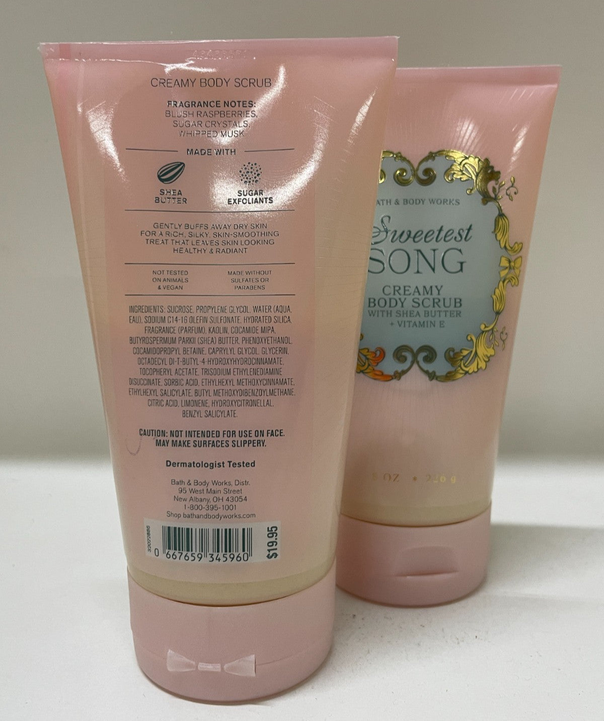 Bath & Body Works Sweetest Song Creamy Scrub 8 fl oz S/2 #A2155