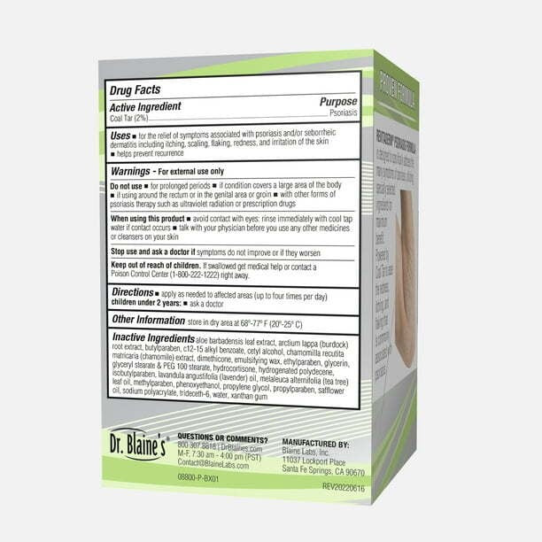 Psoriasis & Eczema Treatment Cream - Coal Tar Formula 4oz