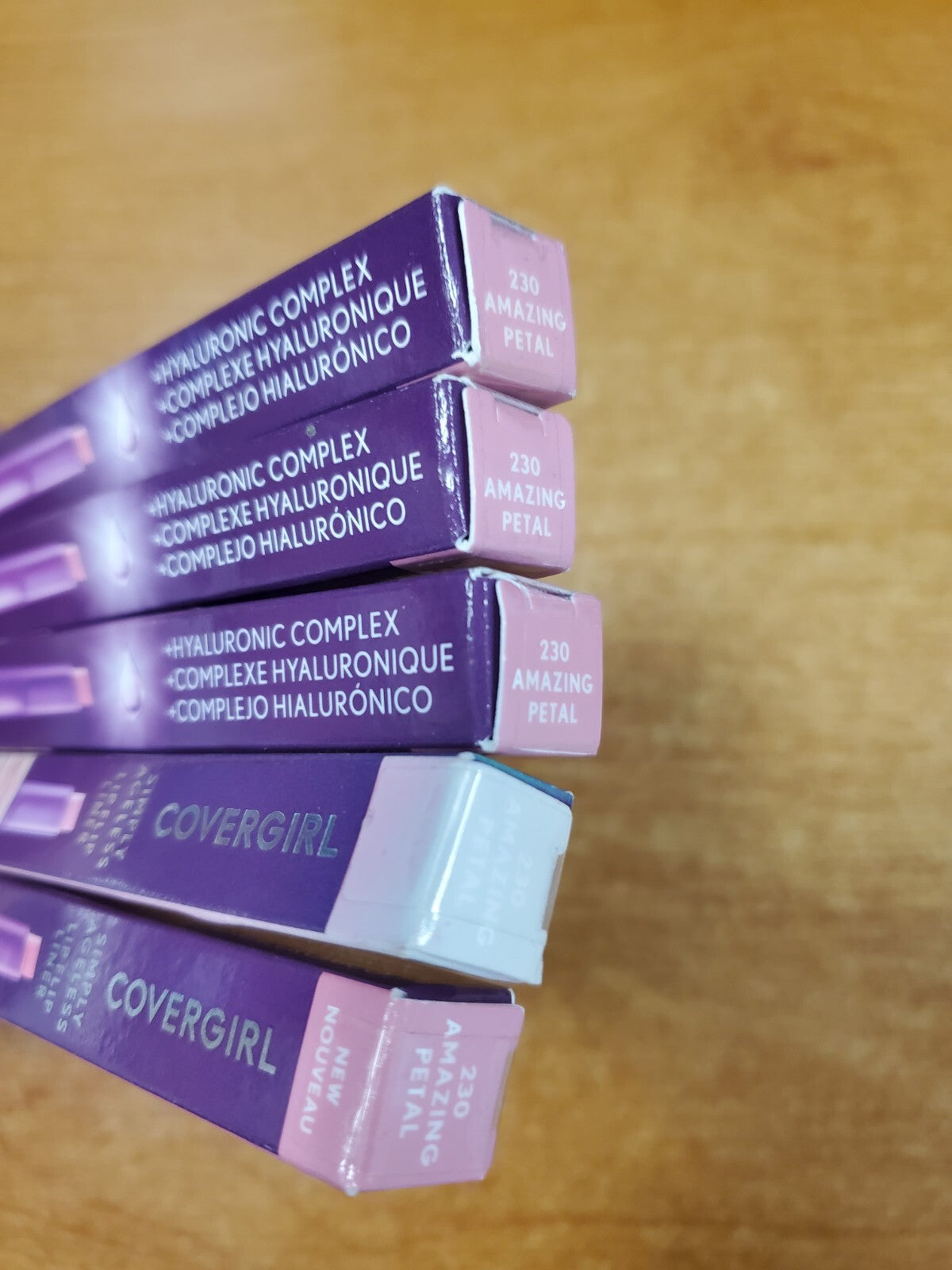 5Pcs CoverGirl Simply Ageless Lip Flip Liner #230 Amazing Petal - Retractable, Cruelty-Free