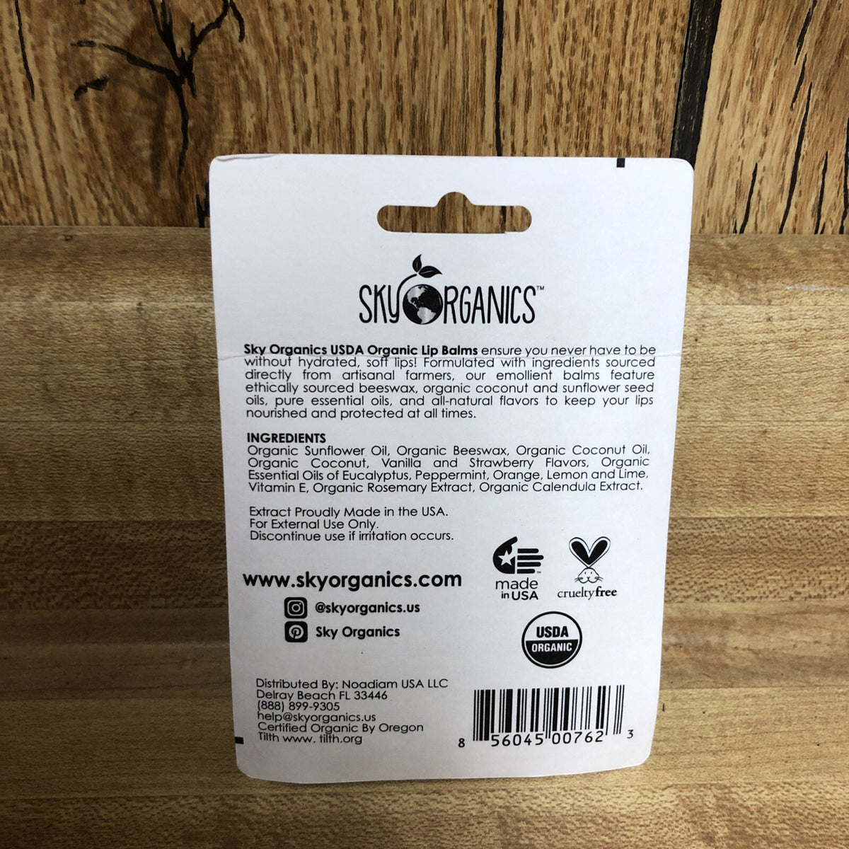 Organic Beeswax Lip Balm Set - Assorted Flavors - 4 Pack