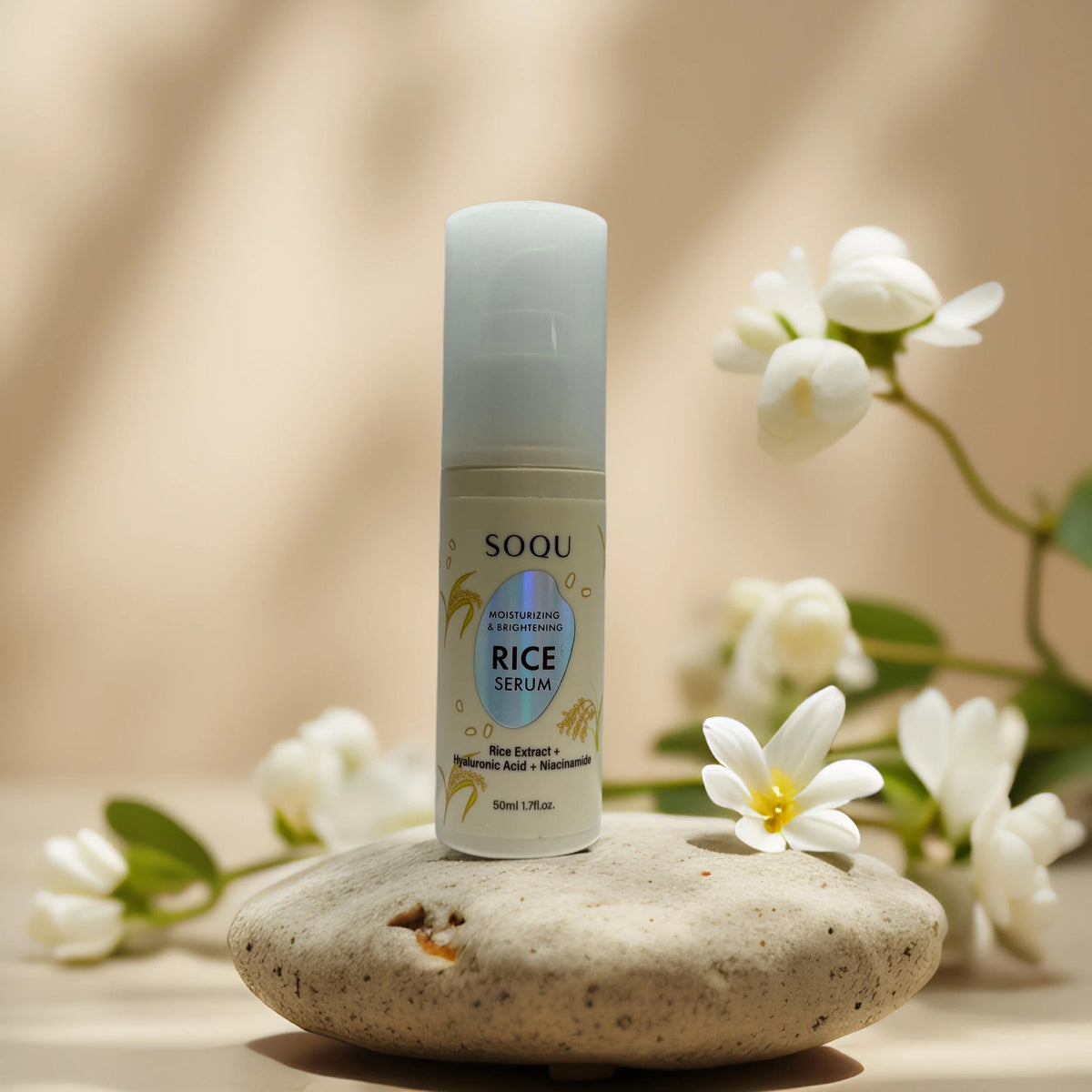 Hydrating Brightening Face Serum with Rice Extract & Hyaluronic Acid - 1.7 fl oz