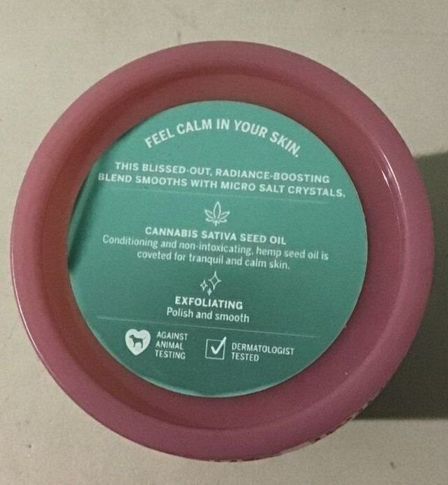 Calming Body Scrub with Cannabis Sativa & Micro Salt Crystals – Pink Coco Chill