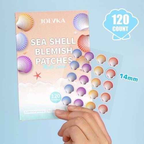 SeaShell Hydrocolloid Acne Pimple Patches - 120 Spot Stickers for Face