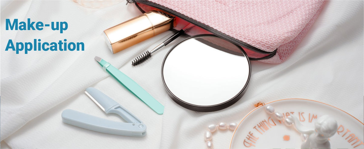 20X Magnifying Travel Mirror with Suction Cups - Small Vanity Mirror for Makeup & Grooming