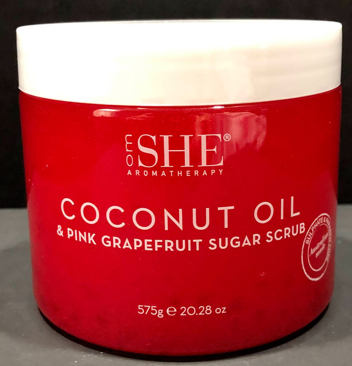 om SHE Coconut Oil & PINK GRAPEFRUIT Sugar Scrub, Large Size 20.28 Oz