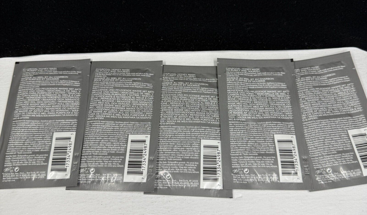 Clear Improvement Charcoal Honey Sachets - 5 Pack (0.17 oz each)