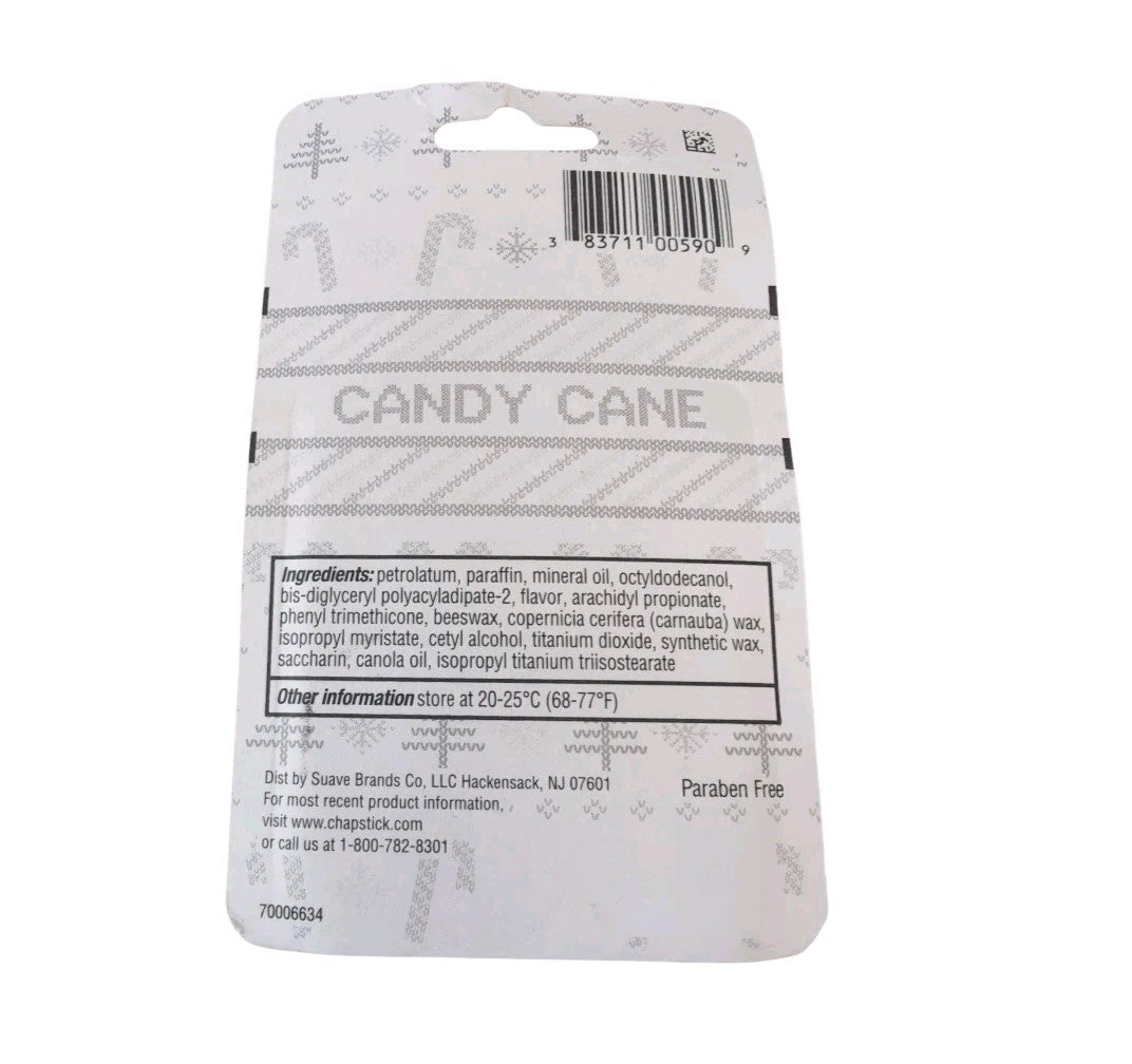 Lip Care Set with 4 Candy Cane Lip Balm Tubes - Limited Edition