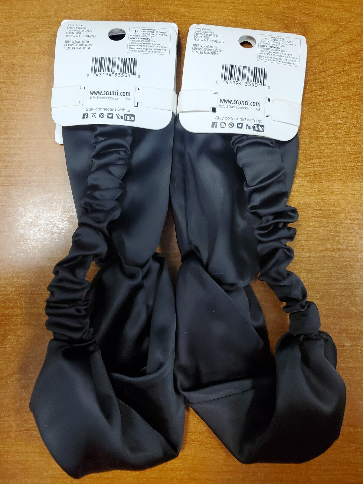 2 Pk: Scunci Real Style U Got This Headwrap, Black (0B-1485)