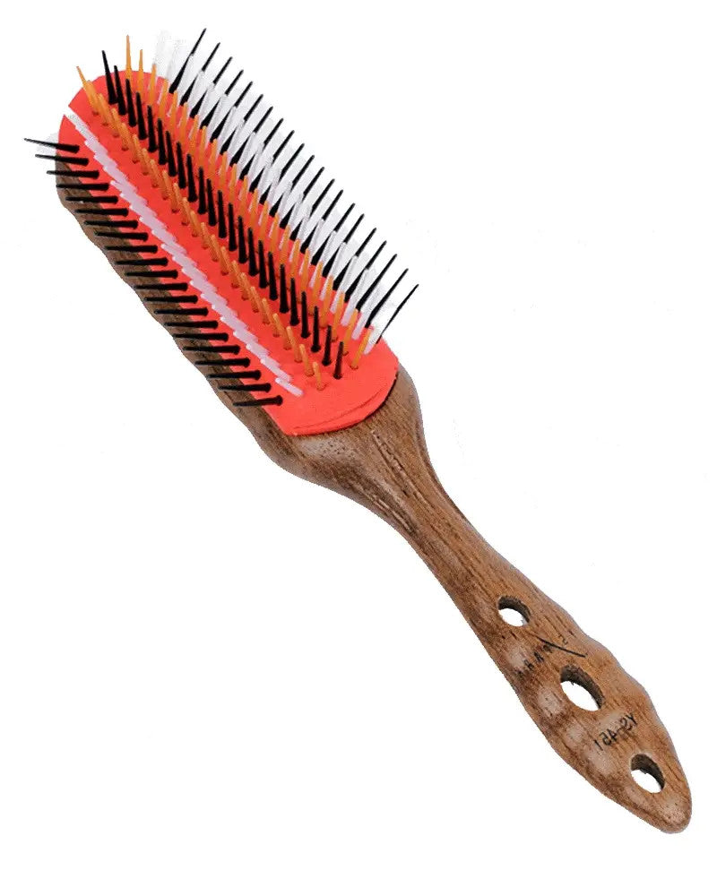 YS Park Professional Wood Hair Brush 7 Row Made in Japan